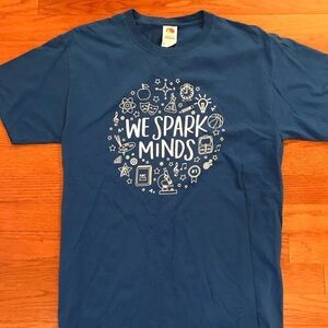 WE SPARK MINDS BLUE SHIRT MEDIUM